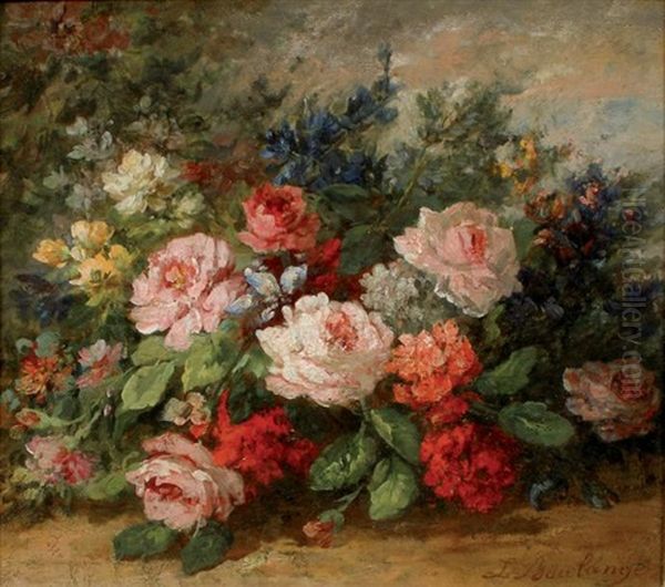 Jete De Fleurs Oil Painting by Louis Jean Baptiste Boulange