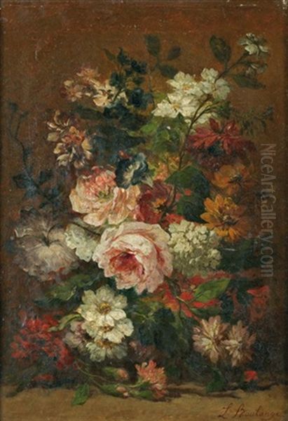 Bouquet De Fleurs Oil Painting by Louis Jean Baptiste Boulange