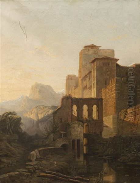 Ruines Oil Painting by Francois Jean Louis Boulanger