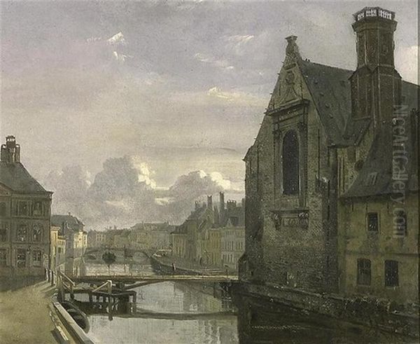 Vue De Gand (?) by Francois Jean Louis Boulanger