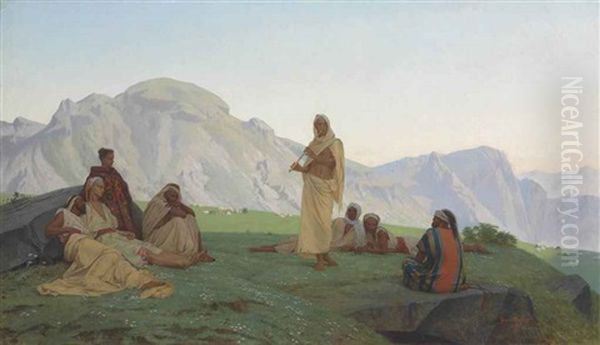 The Bedouin Musician Oil Painting by Gustave Clarence Rodolphe Boulanger