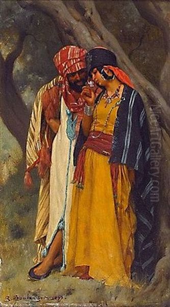 Couple D'orientaux Oil Painting by Gustave Clarence Rodolphe Boulanger