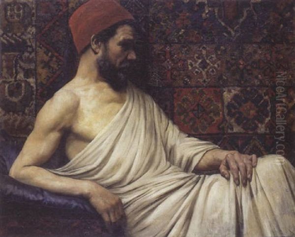 Apres Le Hammam Oil Painting by Gustave Clarence Rodolphe Boulanger