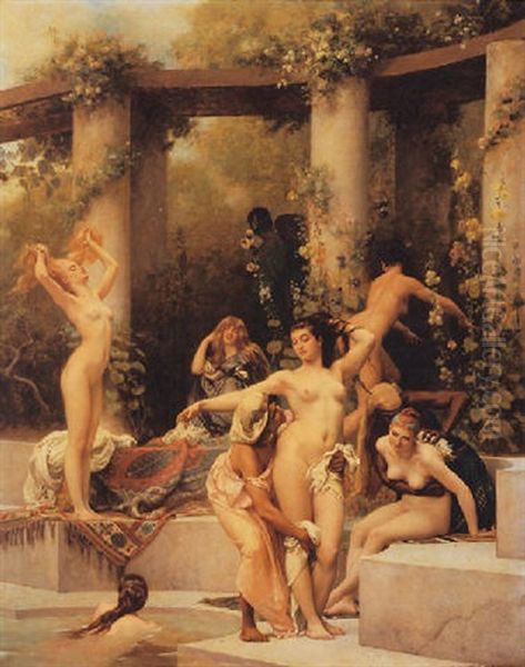 The Bathers Oil Painting by Gustave Clarence Rodolphe Boulanger