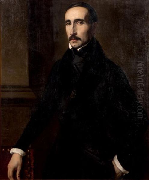 Portrait De M. Fw? Oil Painting by Louis Boulanger