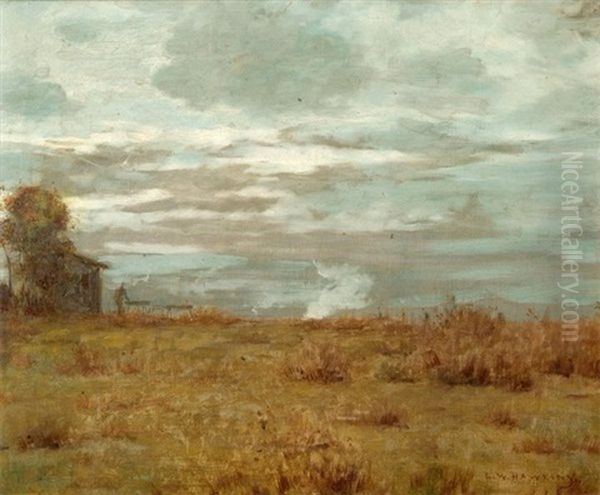 Paysage Au Berger Pres De La Riviere Oil Painting by Auguste Boulard Jr.