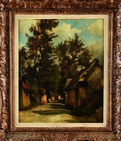 Ruelle De Village Ombragee Oil Painting by Auguste Boulard Jr.