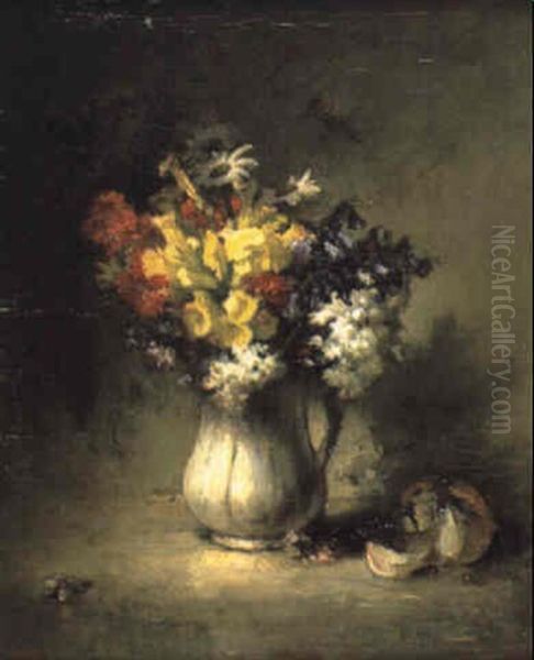 Le Bouquet De Fleurs Oil Painting by Auguste Boulard Jr.