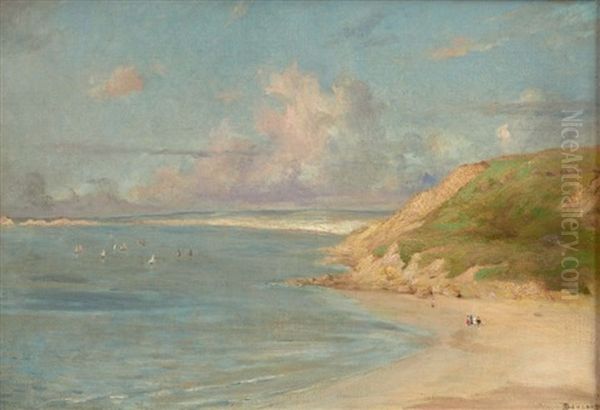 Vue De La Plage by Emile Boulard