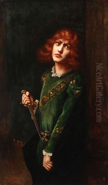 Jeanne D'arc Oil Painting by Paul Antoine de la Boulaye