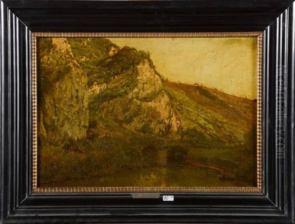 La Malignee A Montaigle Oil Painting by Hippolyte Emmanuel Boulenger