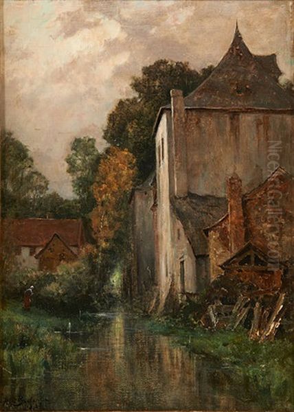 La Riviere D'argent Oil Painting by Hippolyte Emmanuel Boulenger