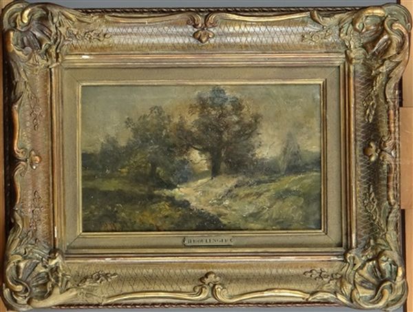 Paysage Boise Oil Painting by Hippolyte Emmanuel Boulenger