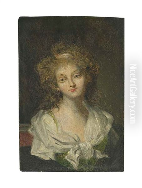 Portrait Of The Artist, Bust-length Oil Painting by Marie-Genevieve Bouliard