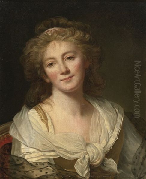 Self-portrait Of The Artist by Marie-Genevieve Bouliard