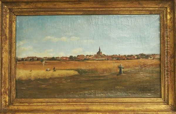 Vue D'un Village Oil Painting by Abel Boulineau