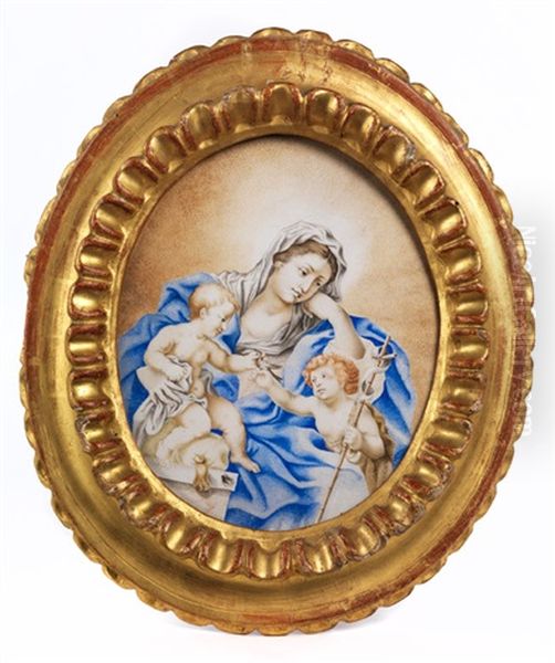 Madonna Mit Dem Jesuskind Und Johannesknaben by Giovanni Boullanger