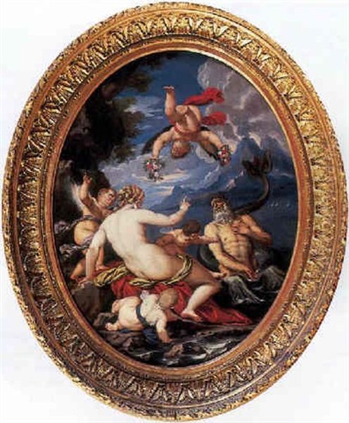 Neptune Et Amphitrite Oil Painting by Jean Boullanger