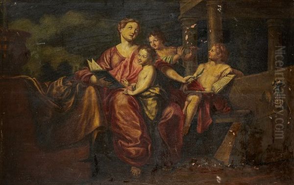 Allegorie De La Musique Oil Painting by Bon de Boullonge