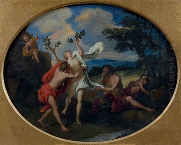 Apollon Et Daphne Oil Painting by Louis de Boulogne the Elder