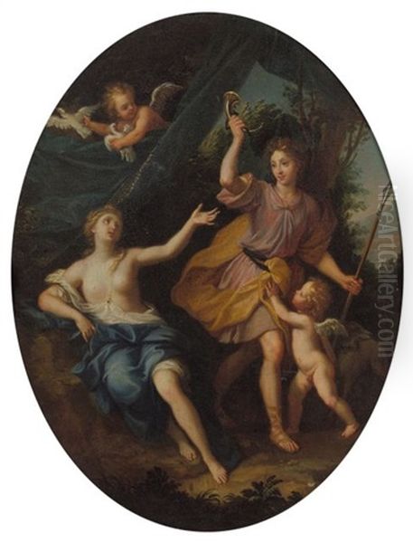 Venus Et Adonis Oil Painting by Louis de Boulogne the Younger