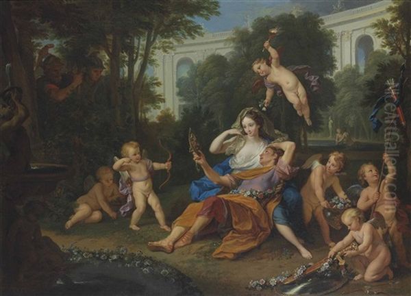 Rinaldo And Armida Oil Painting by Louis de Boulogne the Younger