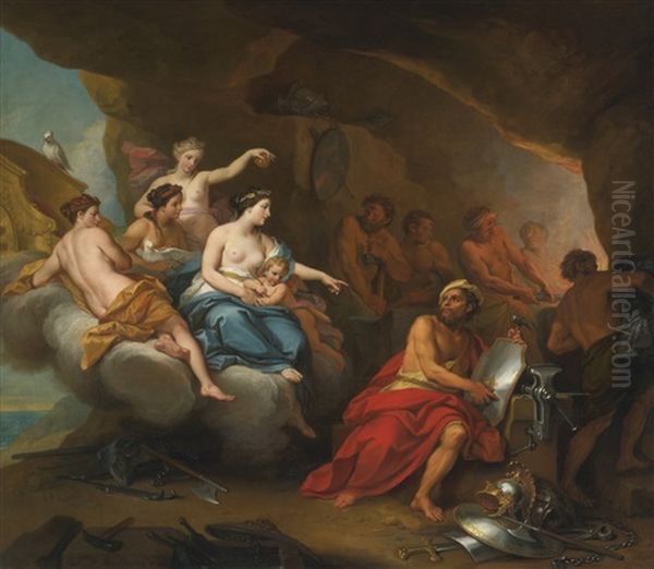 Venus In The Forge Of Vulcan Oil Painting by Louis de Boulogne the Younger