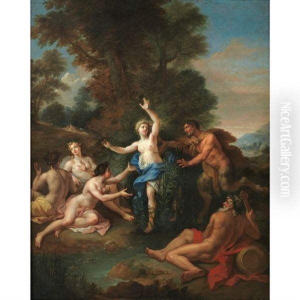 Pan Et Syrinx Oil Painting by Louis de Boulogne the Younger