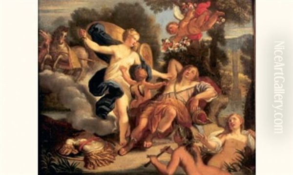 Mars Et Venus Oil Painting by Louis de Boulogne the Younger