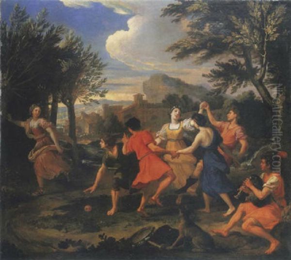 Danse De Bergers Avec Meleagre Et Atalante Oil Painting by Louis de Boulogne the Younger