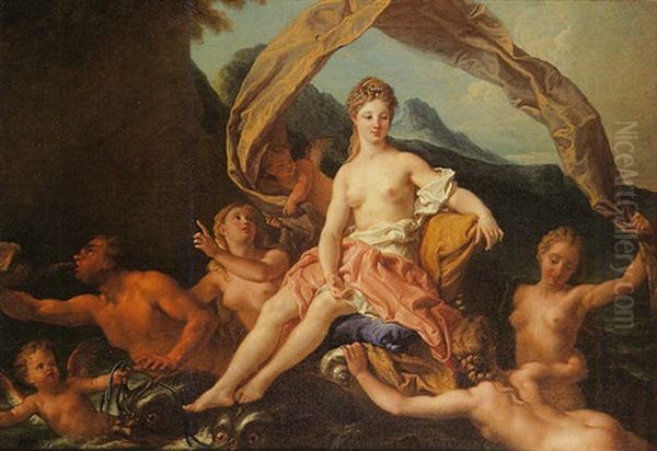 Le Triomphe D'amphitrite Oil Painting by Louis de Boulogne the Younger