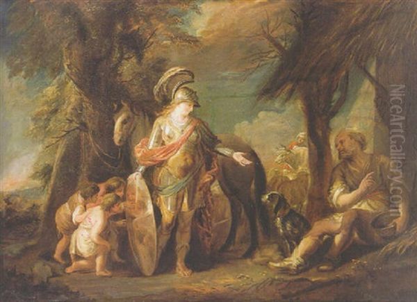 Erminia And The Shepherds Oil Painting by Louis de Boulogne the Younger