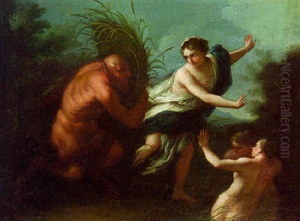 Pan And Syrinx Oil Painting by Louis de Boulogne the Younger