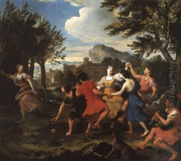 La Danse Des Bergers Oil Painting by Louis de Boulogne the Younger