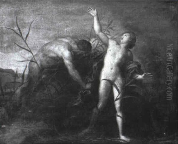 Pan And Syrinx Oil Painting by Louis de Boulogne the Younger