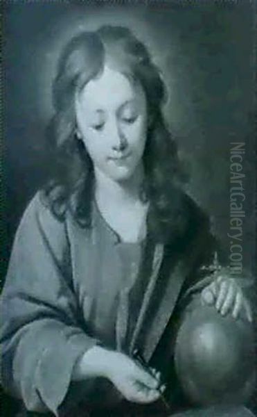 Le Christ Enfant, Sauveur Du Monde Oil Painting by Louis de Boulogne the Younger