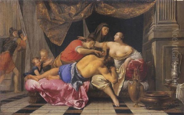 Samson Et Dalila Oil Painting by Bon De Boulogne