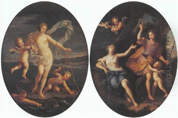 Venus Et Adonis Oil Painting by Bon De Boulogne