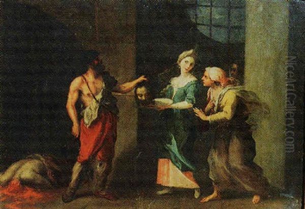 La Decollation De Saint Jean-baptiste Oil Painting by Bon De Boulogne