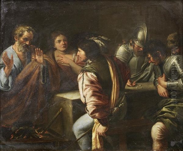 The Denial Of St Peter Oil Painting by Valentin De Boulogne