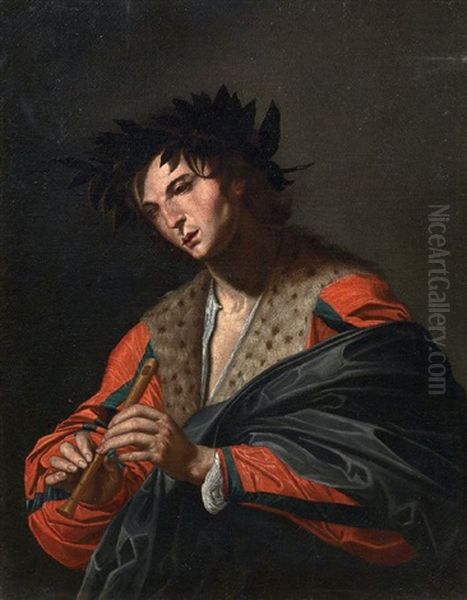 Apollo In Vesti Di Pastore Oil Painting by Valentin De Boulogne