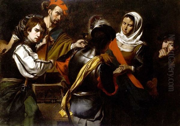 Le Concert Dans Un Cabaret (+ La Diseuse De Bonne Aventure; Pair) Oil Painting by Valentin De Boulogne