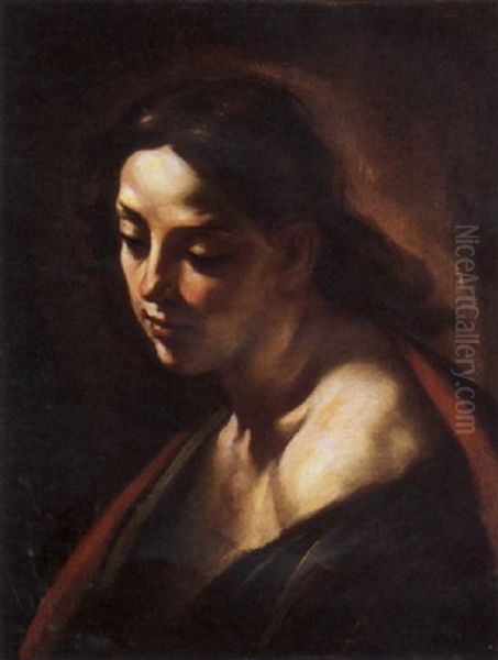 Studio Di Testa Oil Painting by Valentin De Boulogne