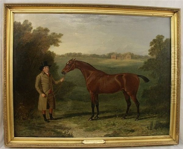 Gohanna With Mr. Thomas Bird Oil Painting by John Boultbee