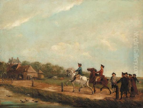 Horseman On A Road Oil Painting by John Boultbee