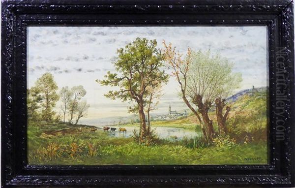 Scene Pastorale Oil Painting by Michel Bouquet