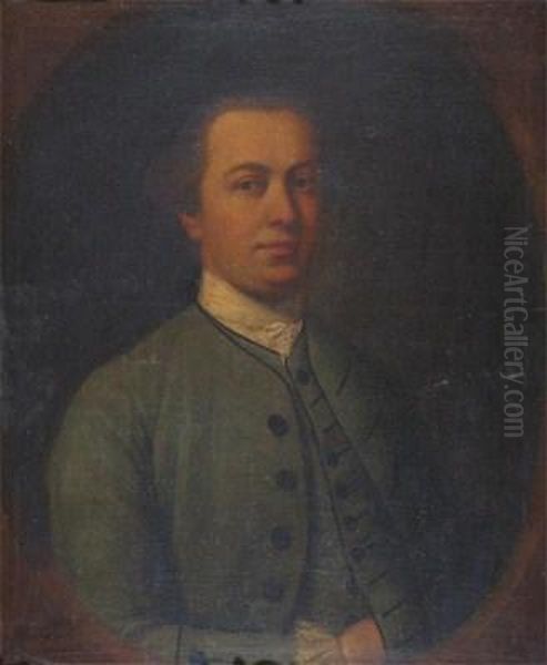 Portrait Of A Gentleman Wearing Green Oil Painting by Cosmo Alexander