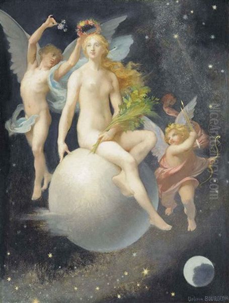 The Crowning Of Venus Oil Painting by Urbain Bourgeois