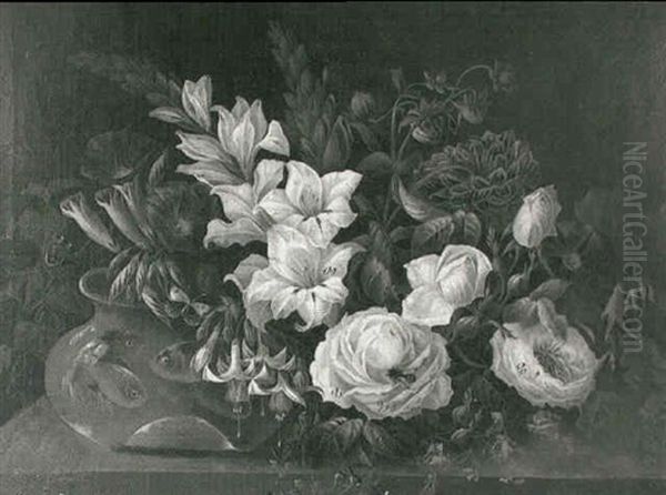 Flowers Oil Painting by James (Rev.) Bourne