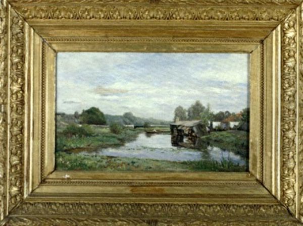 Bord De Riviere Oil Painting by Francois Edouard Bournichon